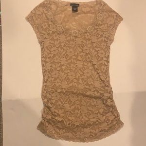 Sheer Beige Lace Top